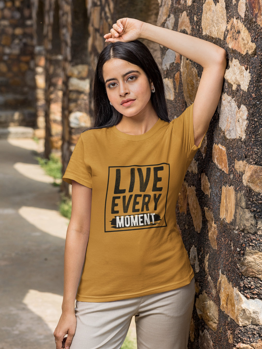 Live Every Moment Women's Printed T-shirt