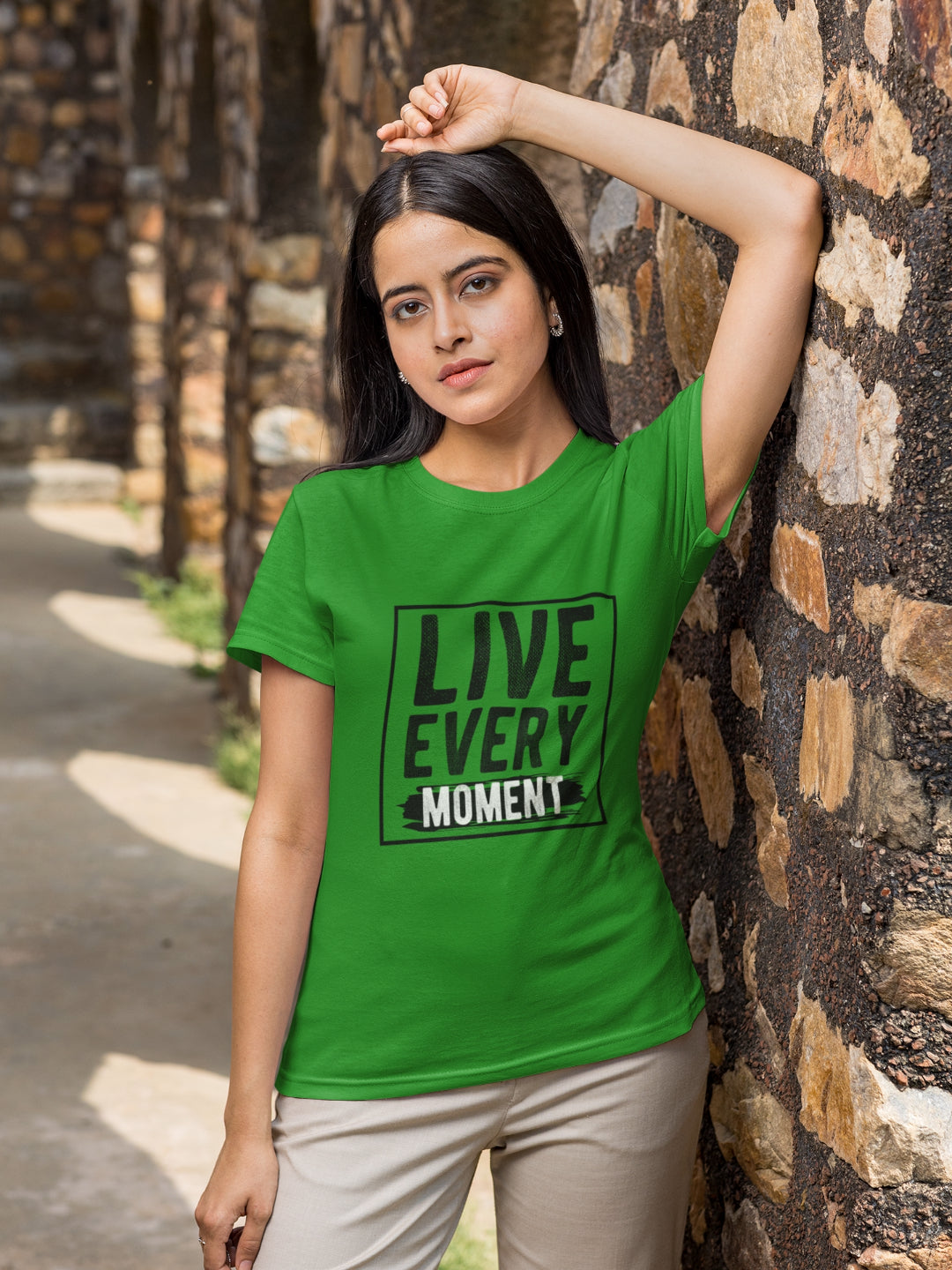Live Every Moment Women's Printed T-shirt
