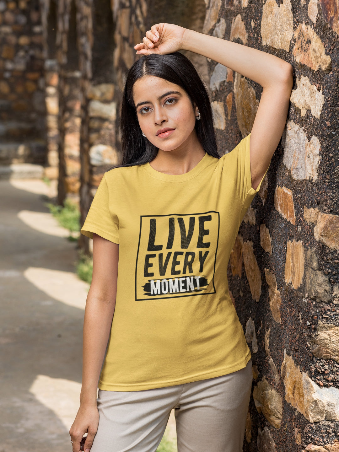 Live Every Moment Women's Printed T-shirt