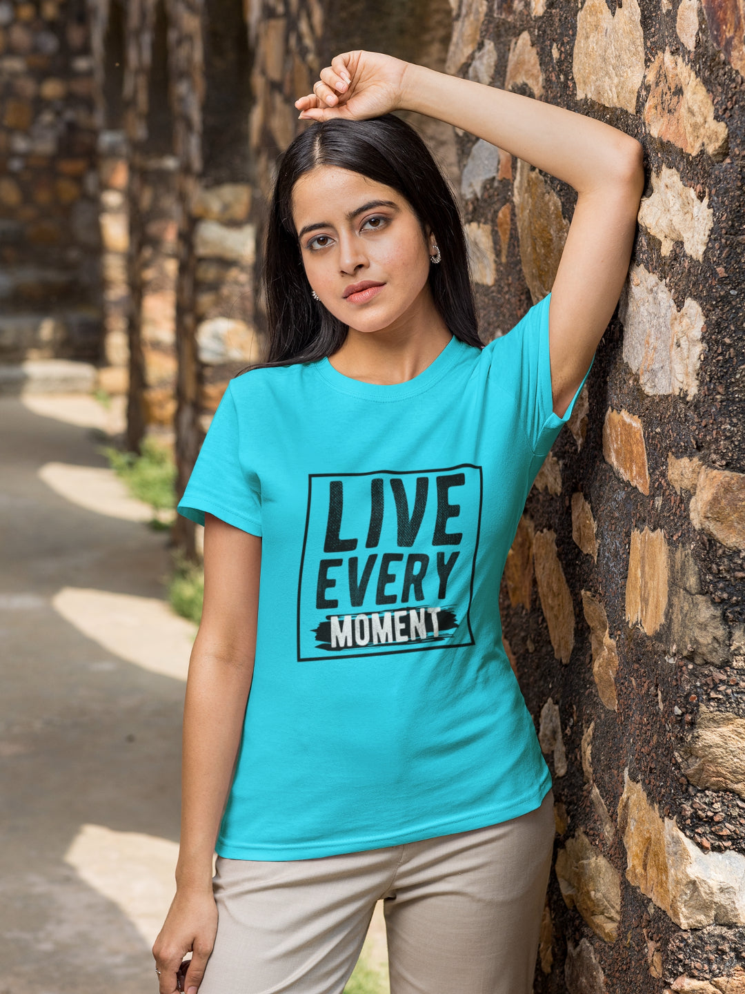 Live Every Moment Women's Printed T-shirt
