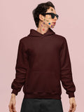 Maroon Unisex Plain Hooded Sweatshirt