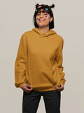 Mustard Yellow Unisex Plain Hooded Sweatshirt