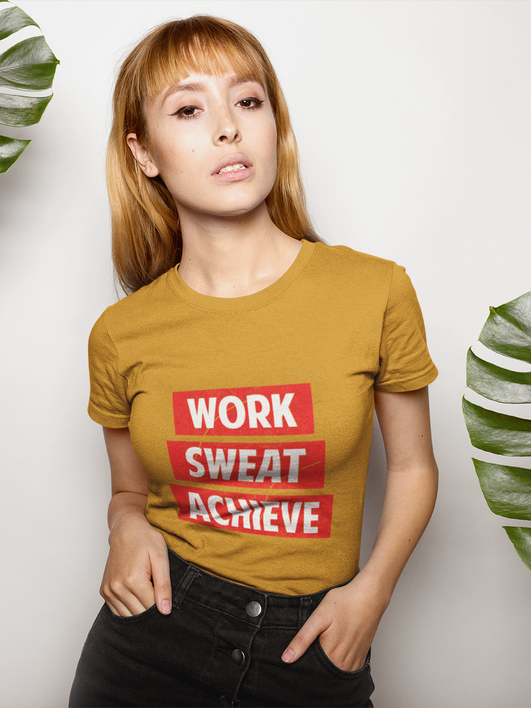 Work Sweat Achieve Women's Printed T-shirt