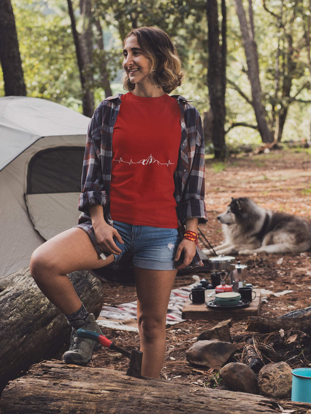 Heart Beats For Mountain Women's Printed T-shirt