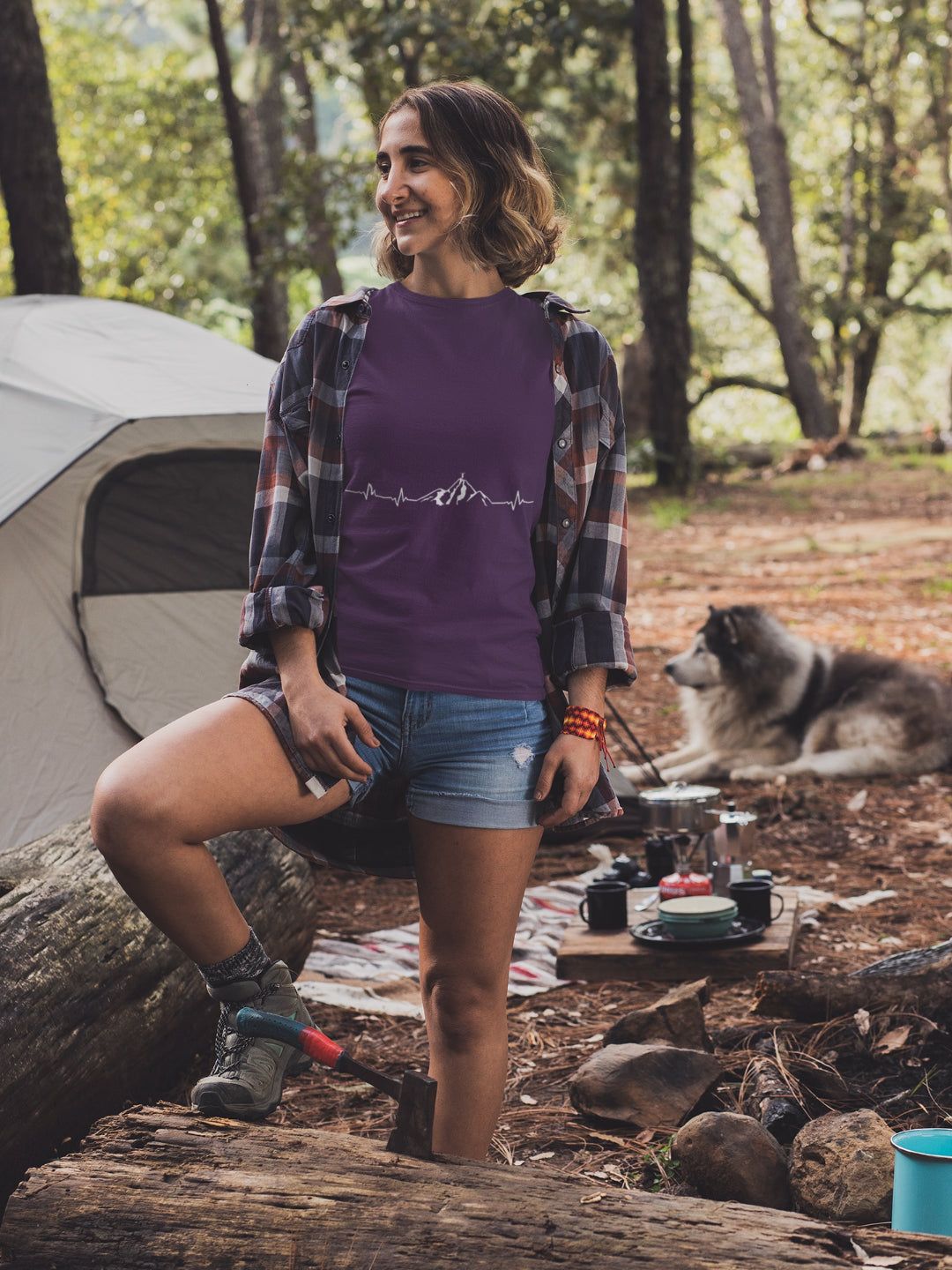 Heart Beats For Mountain Women's Printed T-shirt