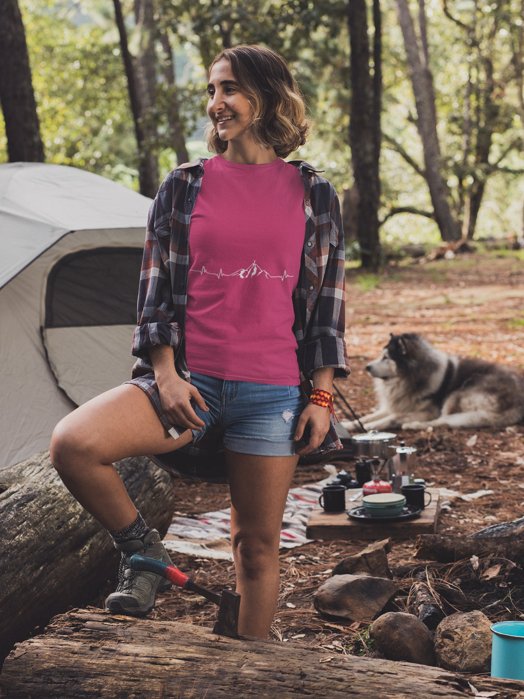 Heart Beats For Mountain Women's Printed T-shirt
