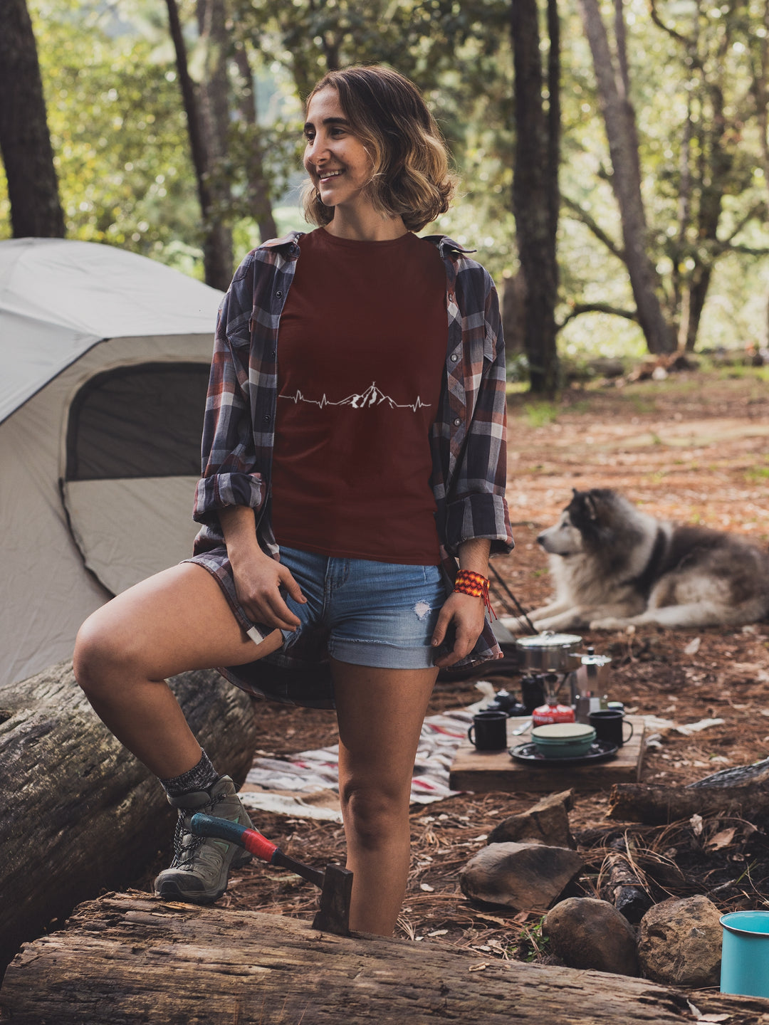 Heart Beats For Mountain Women's Printed T-shirt