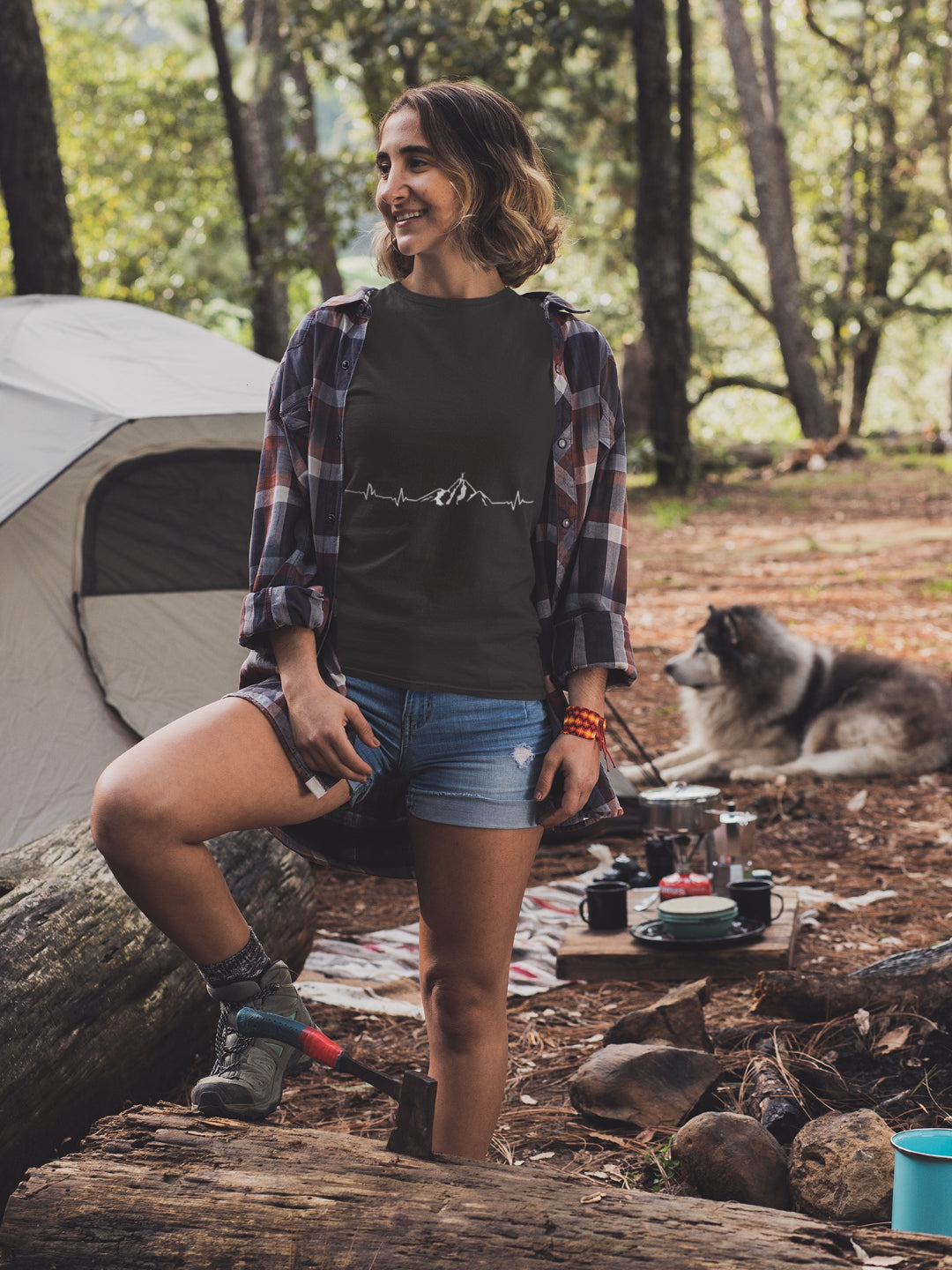 Heart Beats For Mountain Women's Printed T-shirt