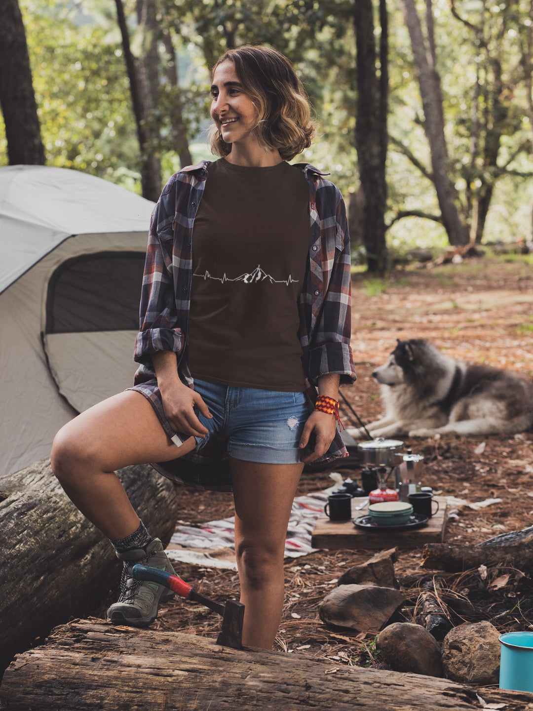 Heart Beats For Mountain Women's Printed T-shirt