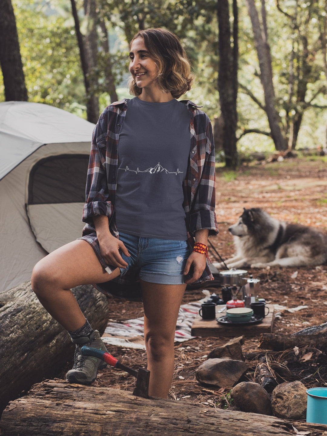 Heart Beats For Mountain Women's Printed T-shirt