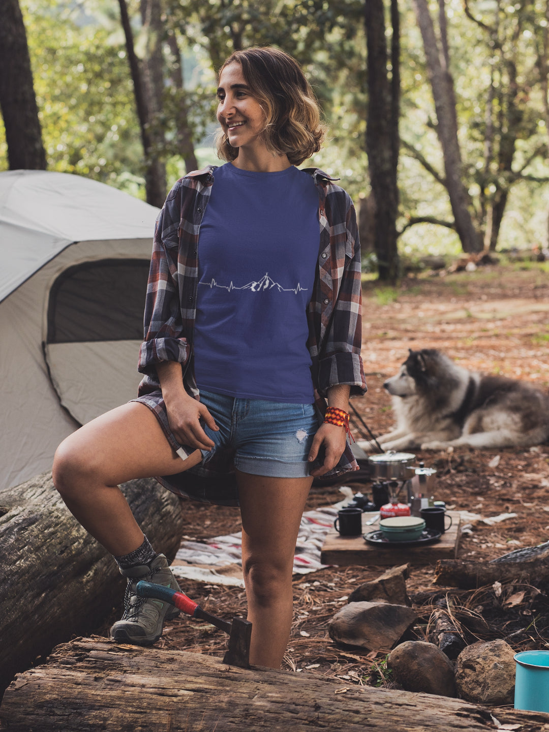 Heart Beats For Mountain Women's Printed T-shirt
