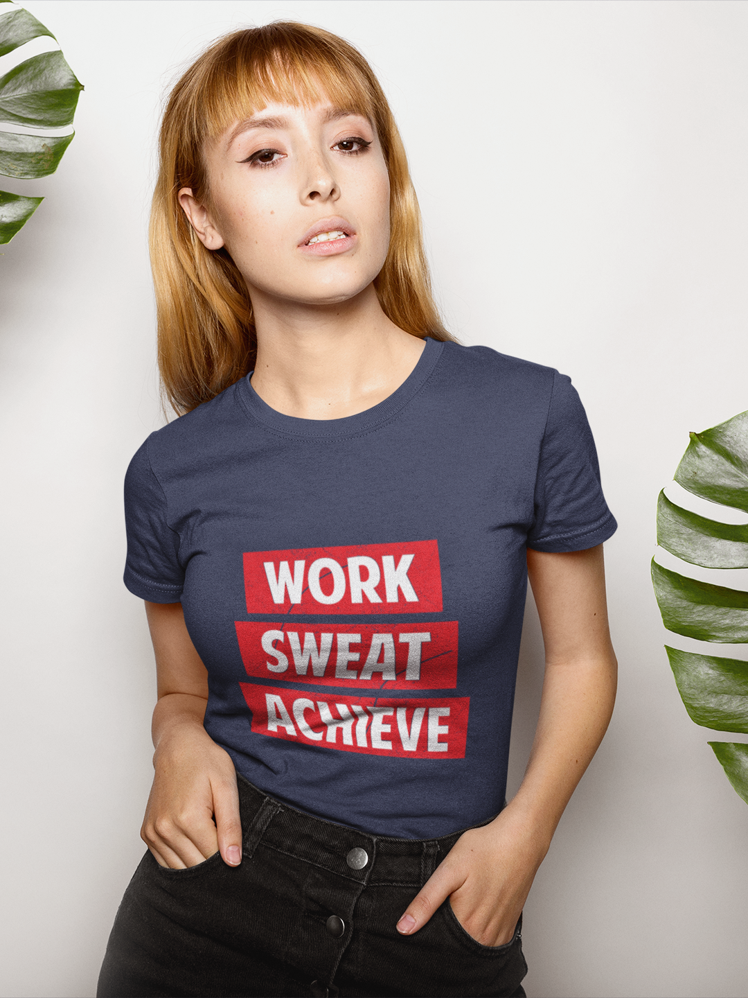 Work Sweat Achieve Women's Printed T-shirt