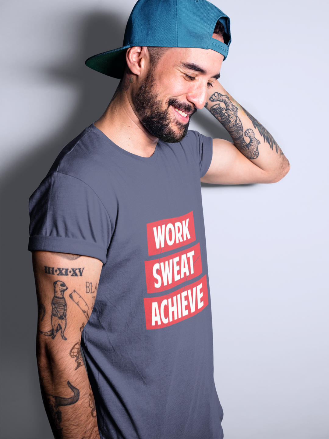 Work Sweat Achieve Men's Printed T-shirt