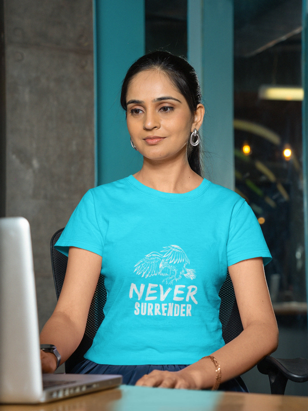 Never Surrender Women's Printed T-shirt