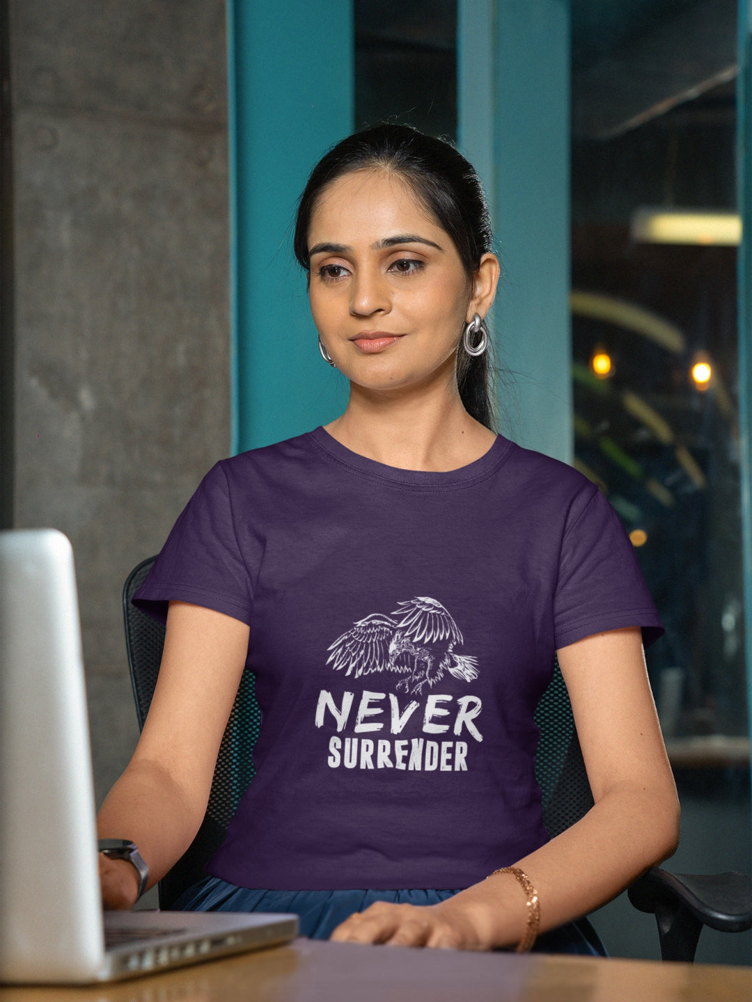 Never Surrender Women's Printed T-shirt