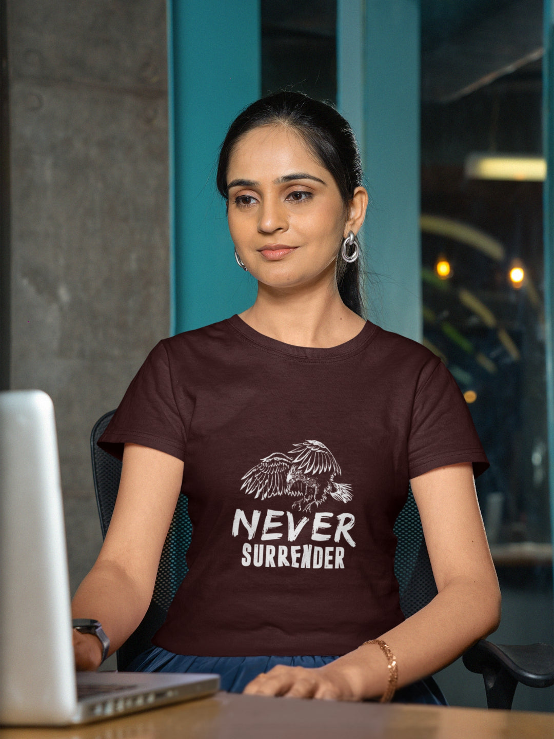 Never Surrender Women's Printed T-shirt