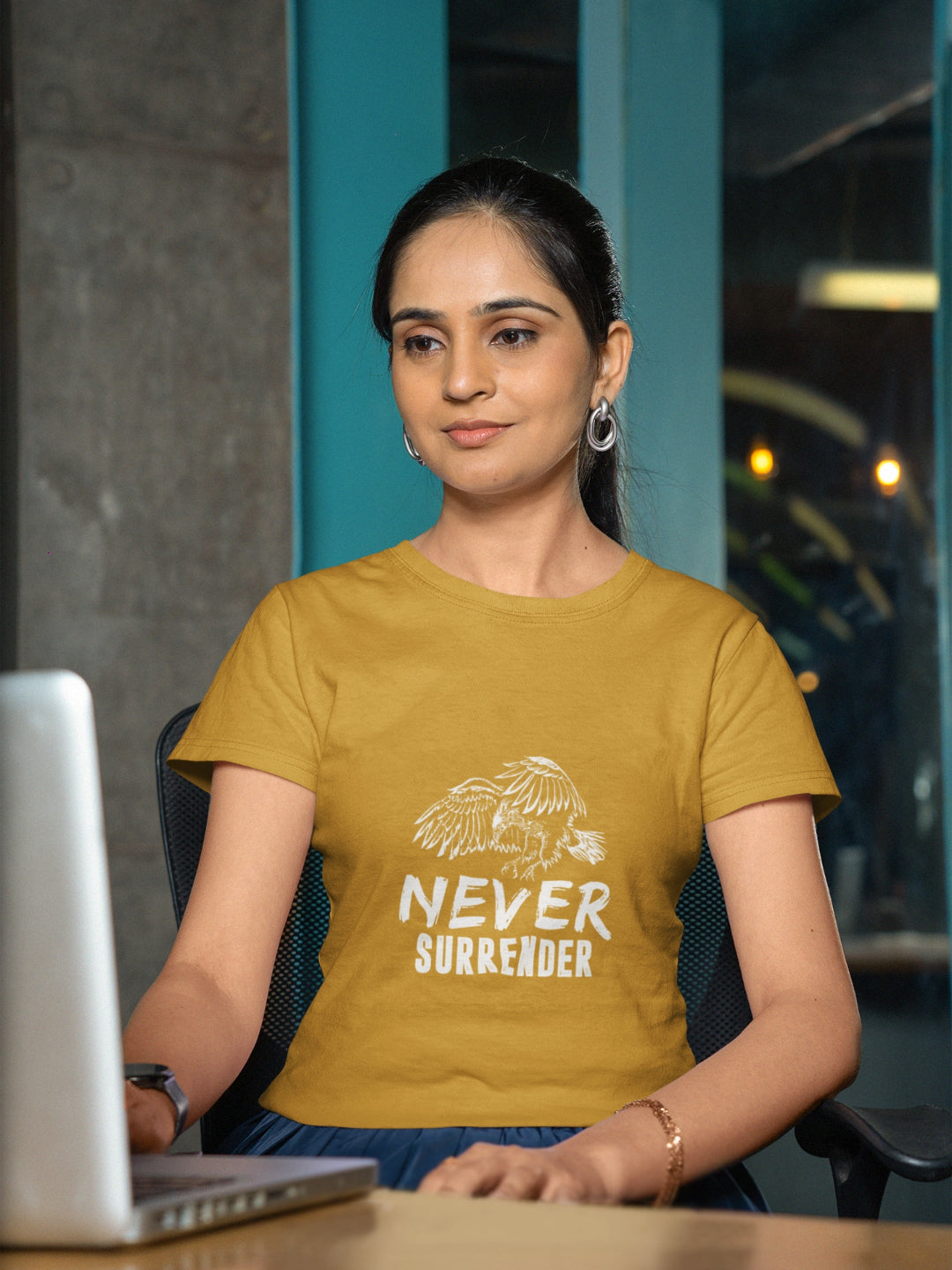 Never Surrender Women's Printed T-shirt