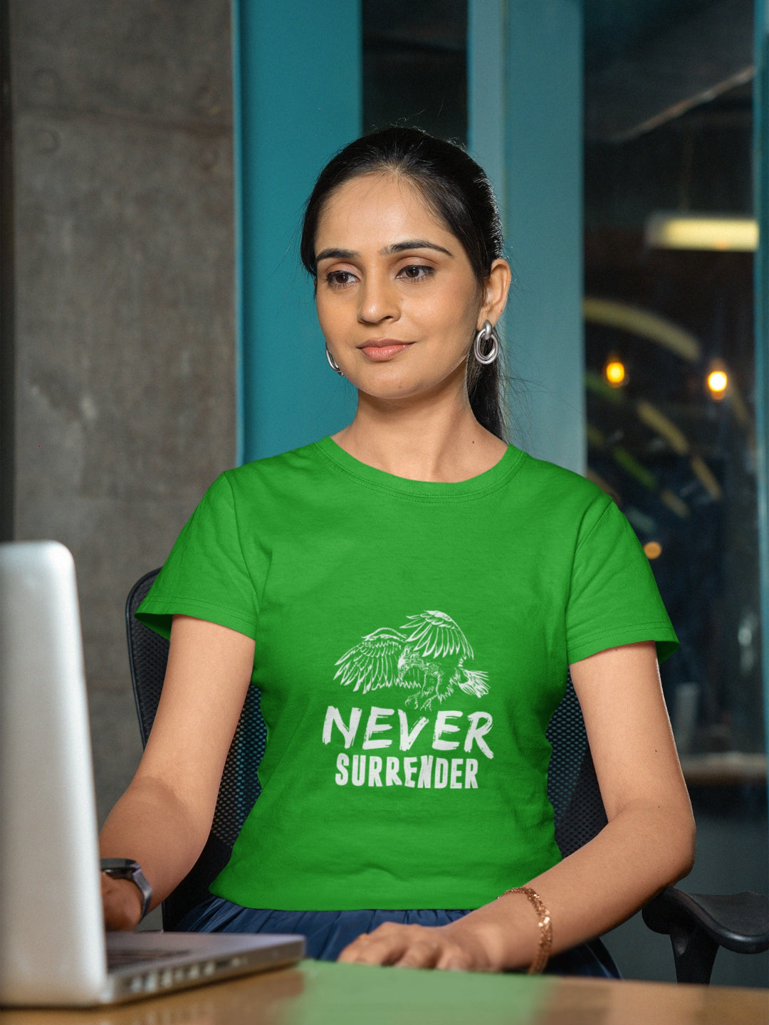 Never Surrender Women's Printed T-shirt