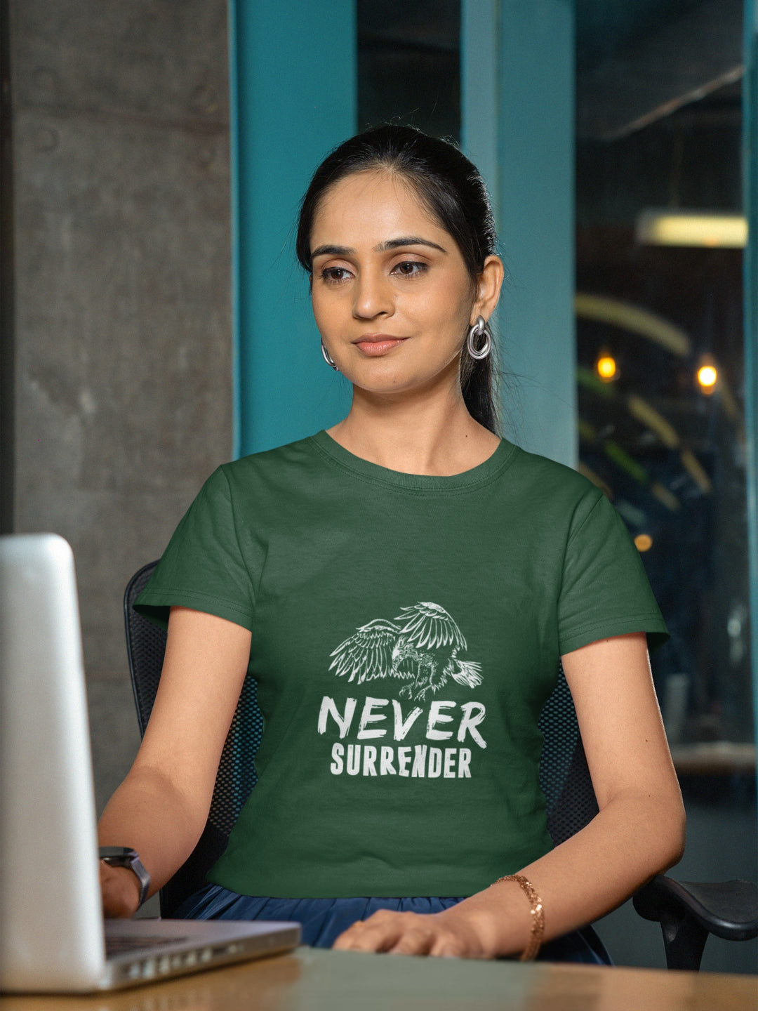 Never Surrender Women's Printed T-shirt