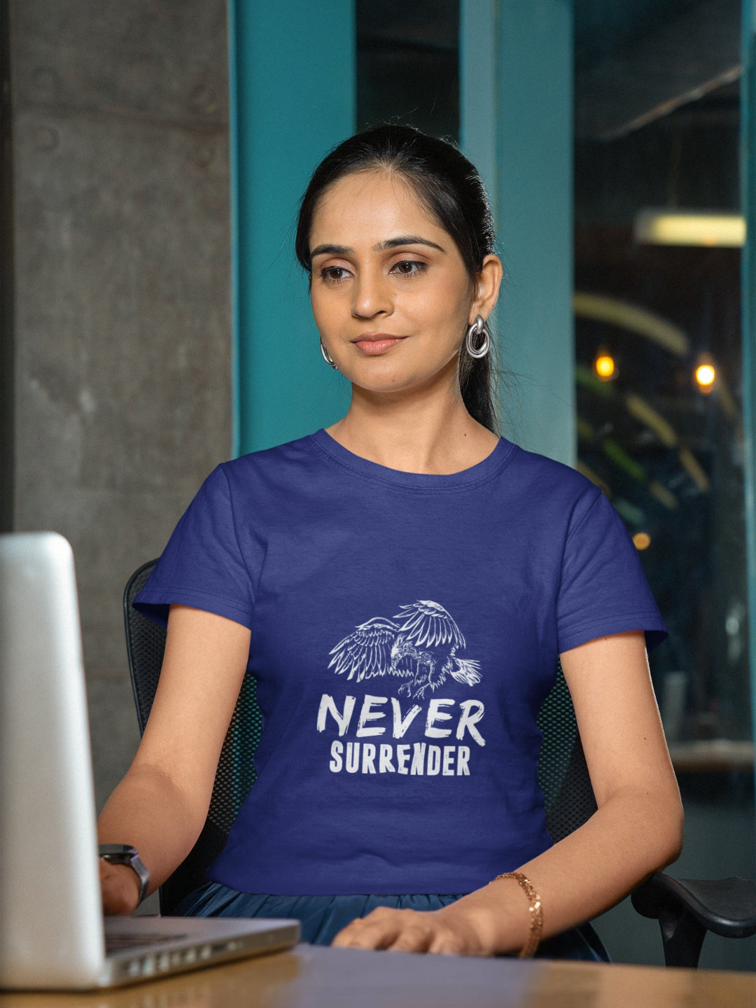 Never Surrender Women's Printed T-shirt