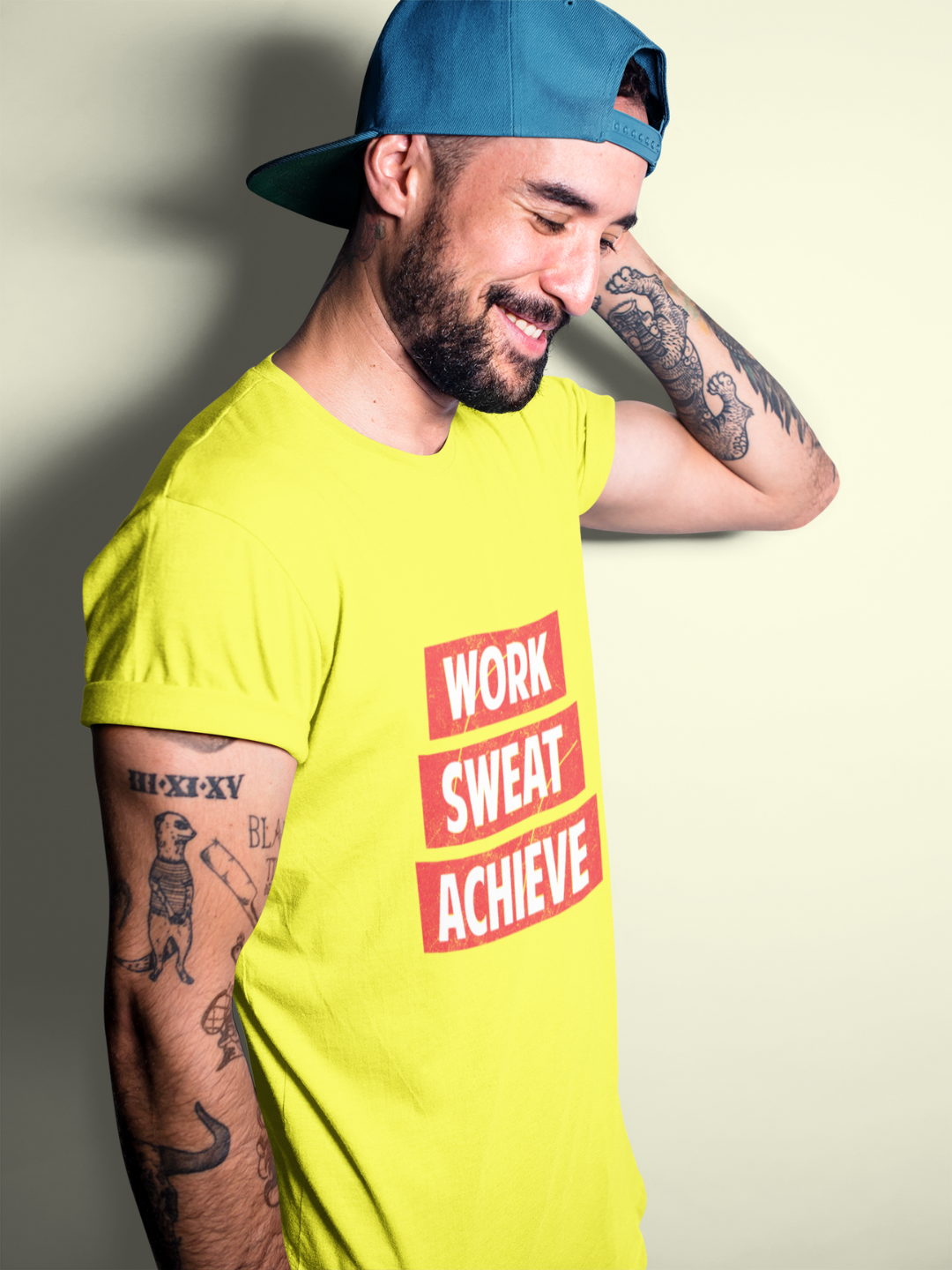 Work Sweat Achieve Men's Printed T-shirt