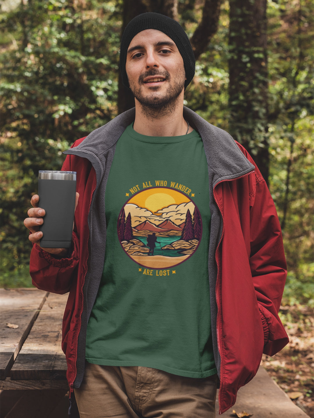 Not All Who Wander Are Lost Men's Printed T-shirt