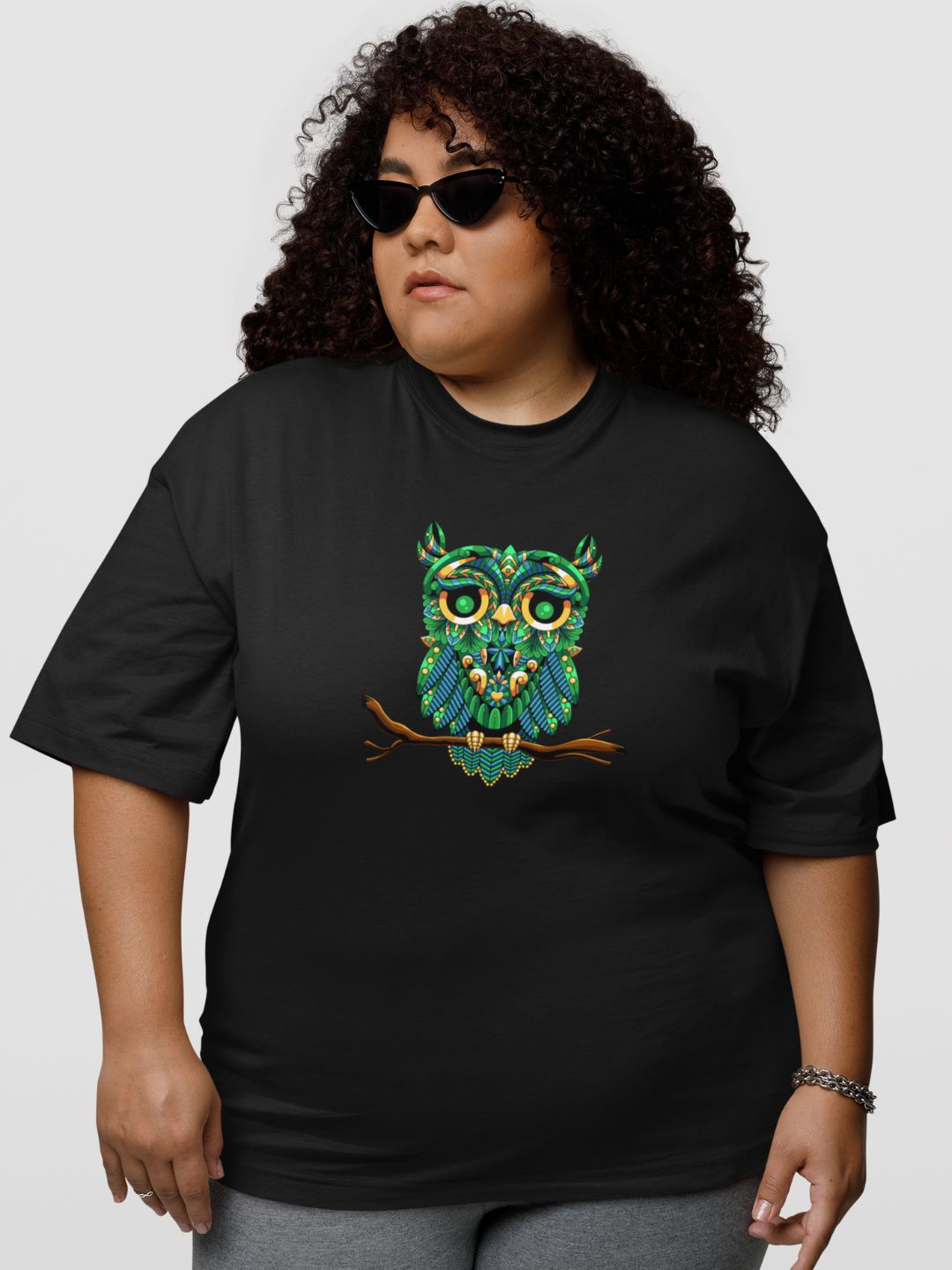 Owl Unisex Oversized Streetwear T-Shirt