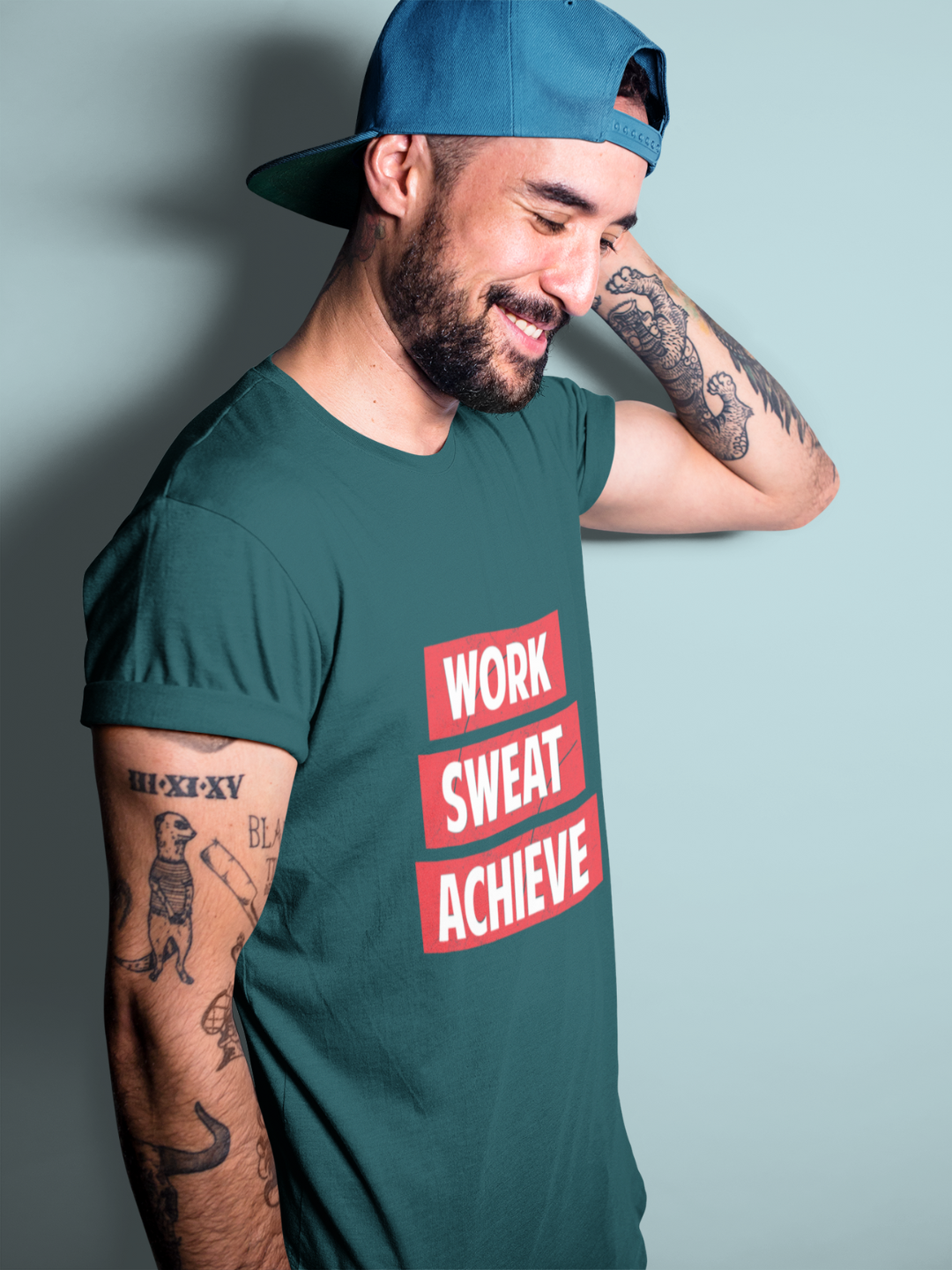 Work Sweat Achieve Men's Printed T-shirt