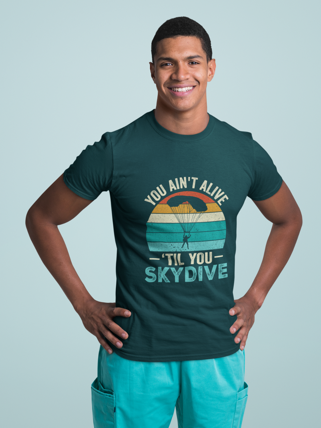 You Ain't Alive Until You Skydive Men's Printed T-shirt