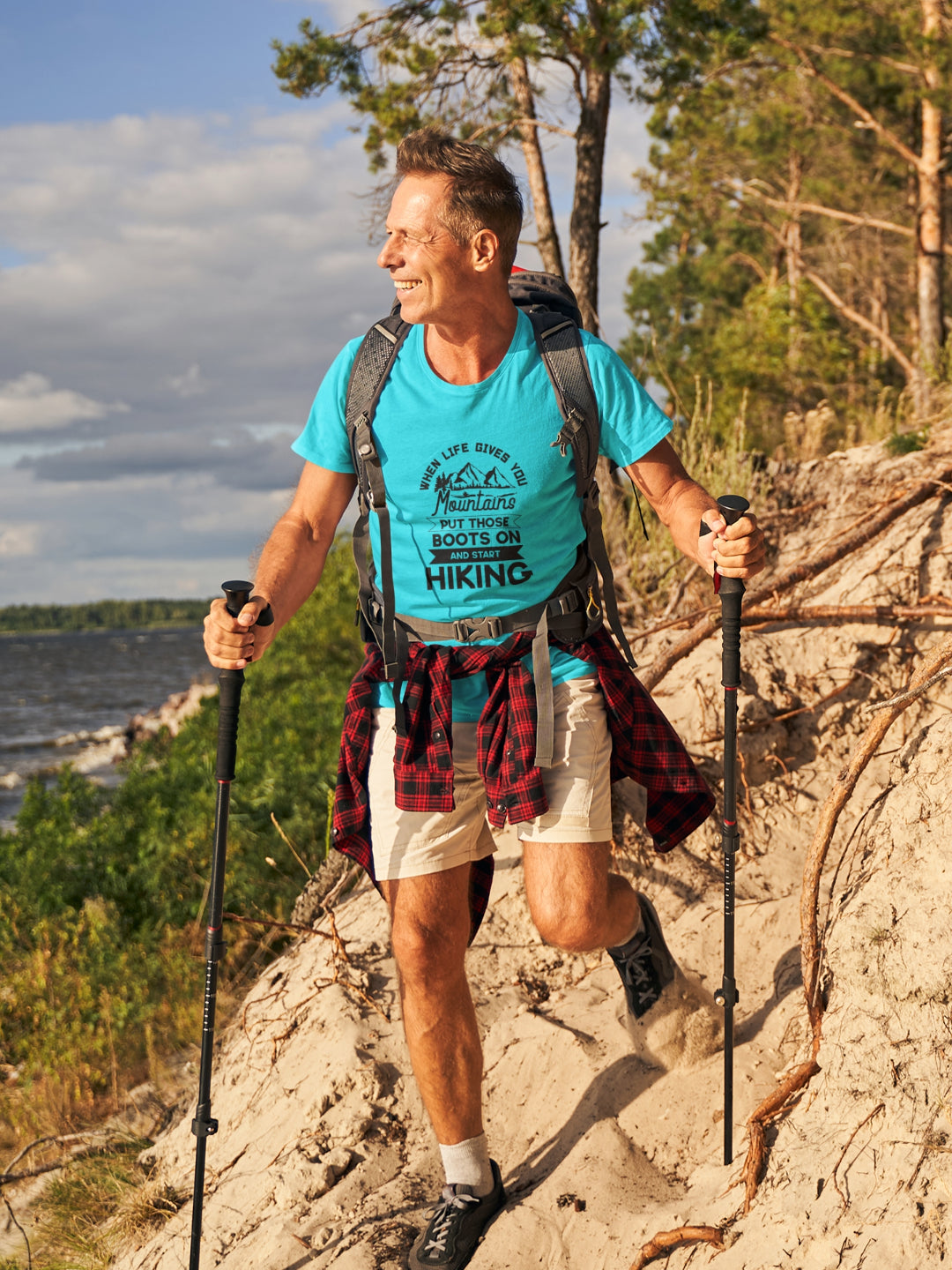 Put Those Boots On And Start Hiking Men's Printed T-shirt