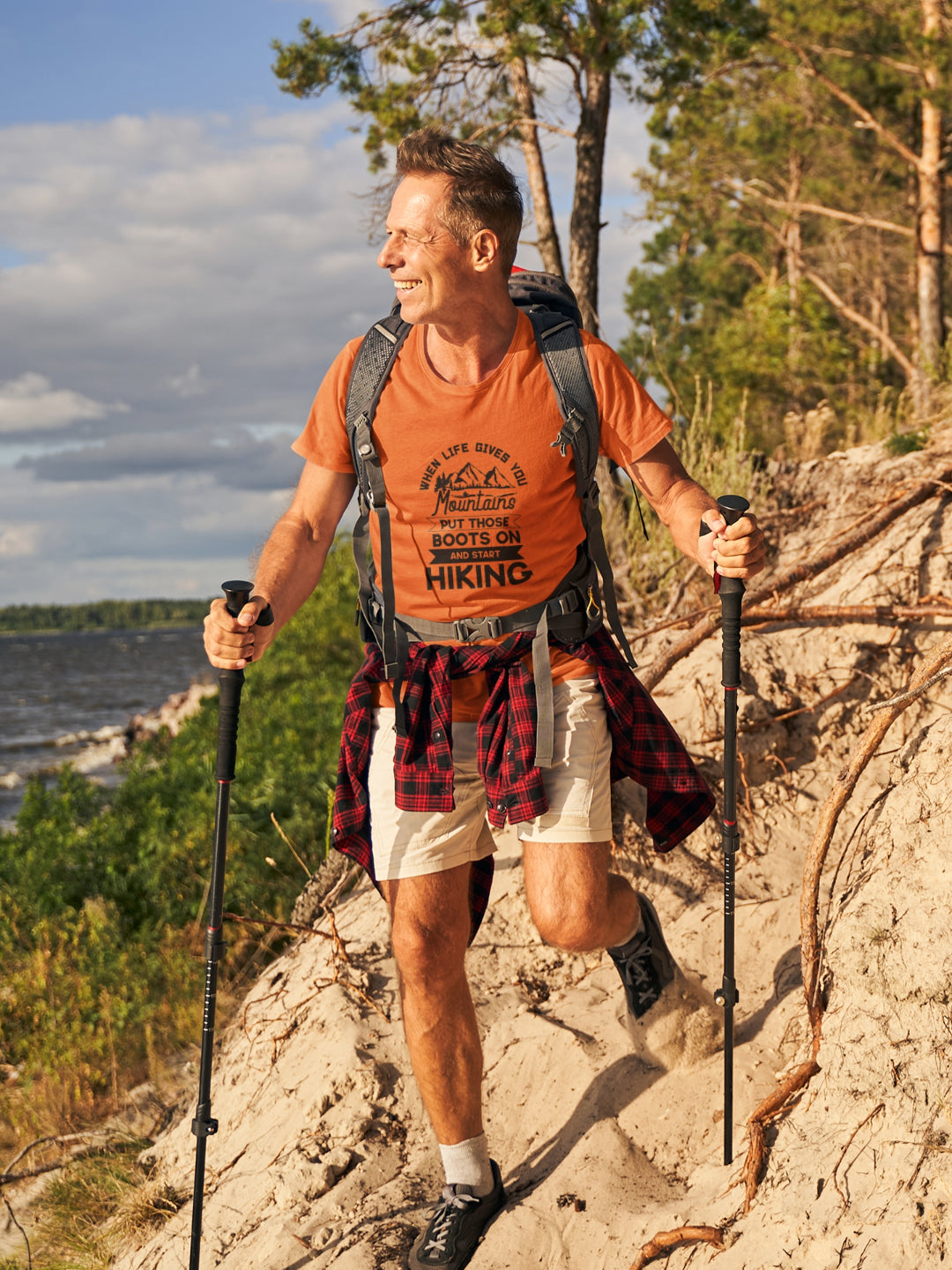 Put Those Boots On And Start Hiking Men's Printed T-shirt