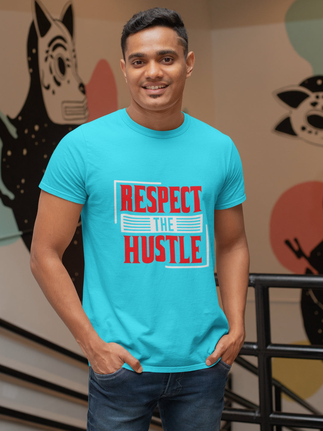 Respect The Hustle Men's Printed T-shirt