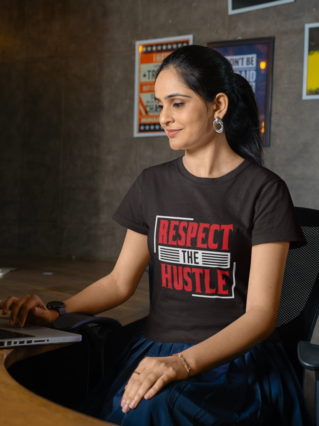 Respect The Hustle Women's Printed T-shirt
