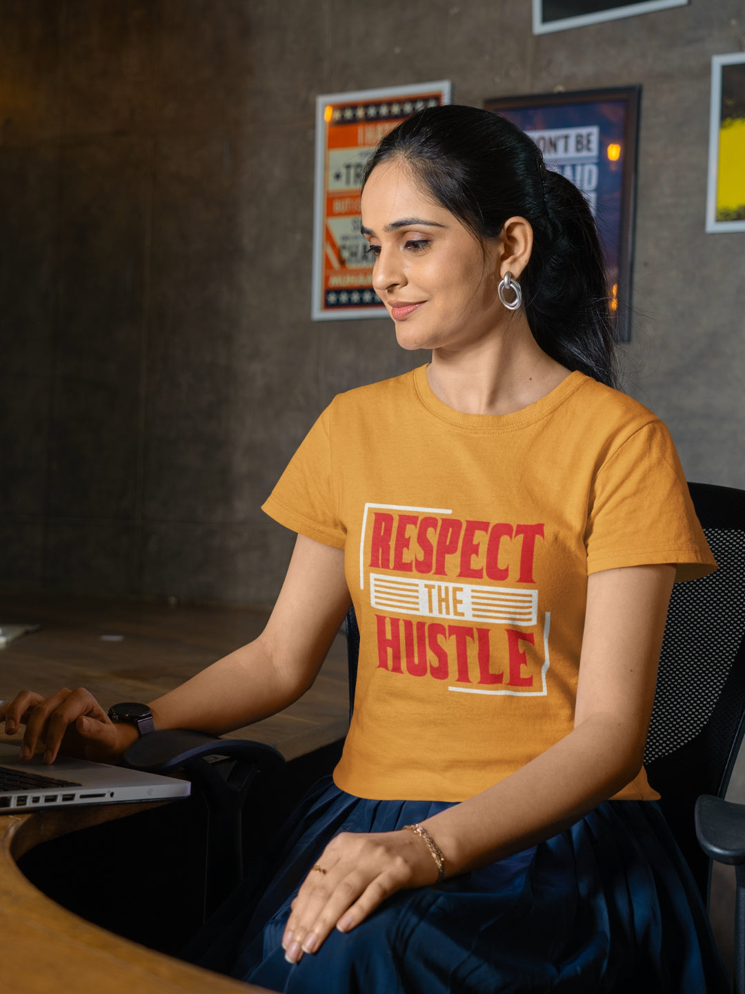 Respect The Hustle Women's Printed T-shirt