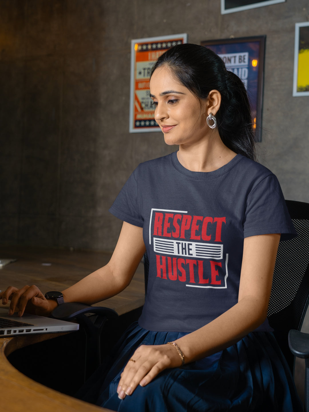 Respect The Hustle Women's Printed T-shirt
