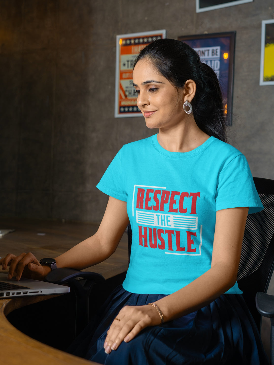 Respect The Hustle Women's Printed T-shirt