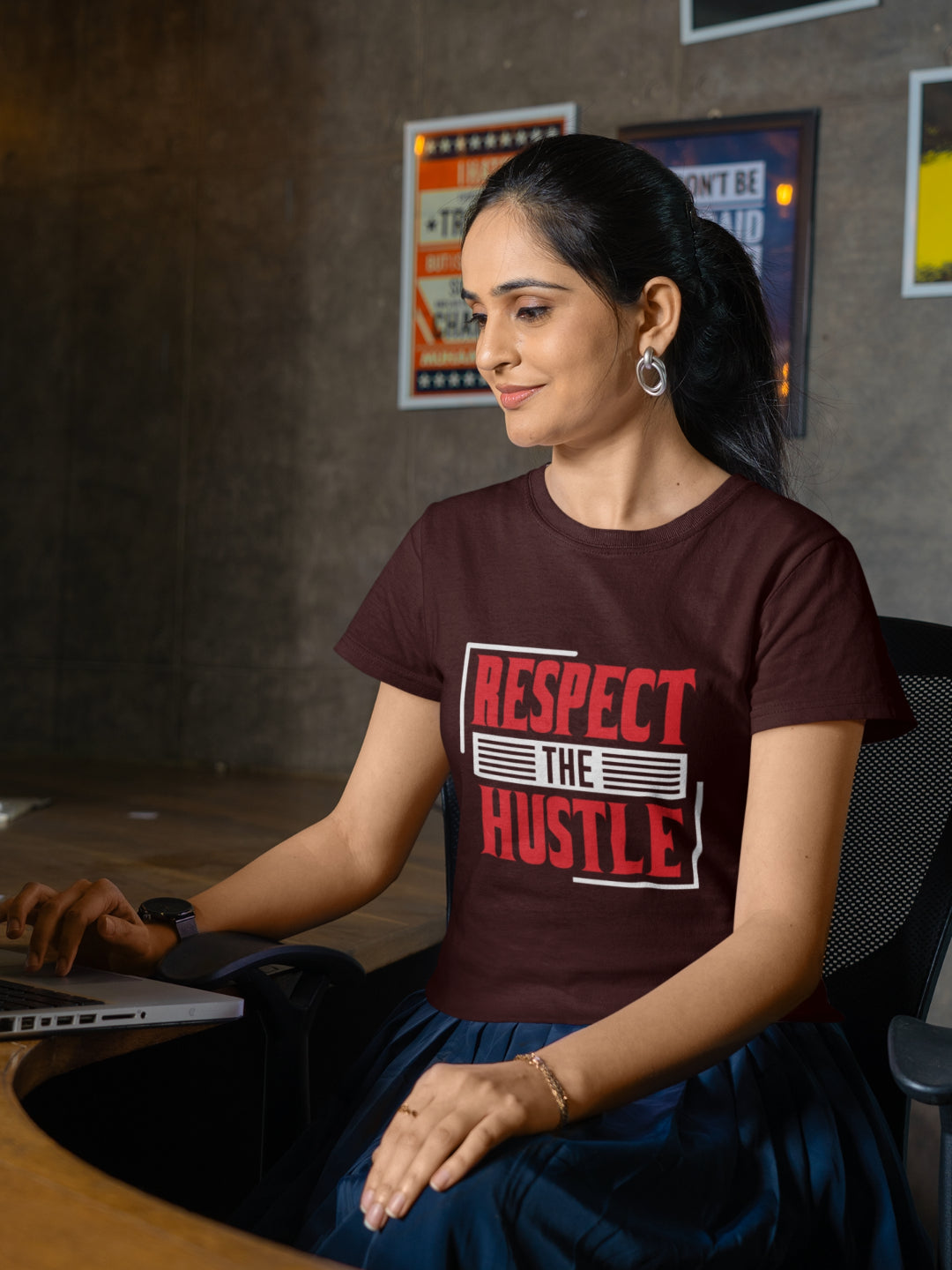 Respect The Hustle Women's Printed T-shirt