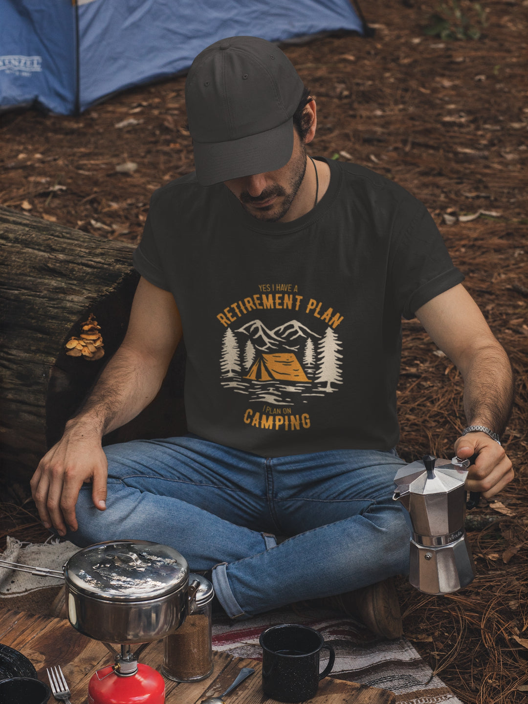 Retirement Plan - Camping Men's Printed T-shirt