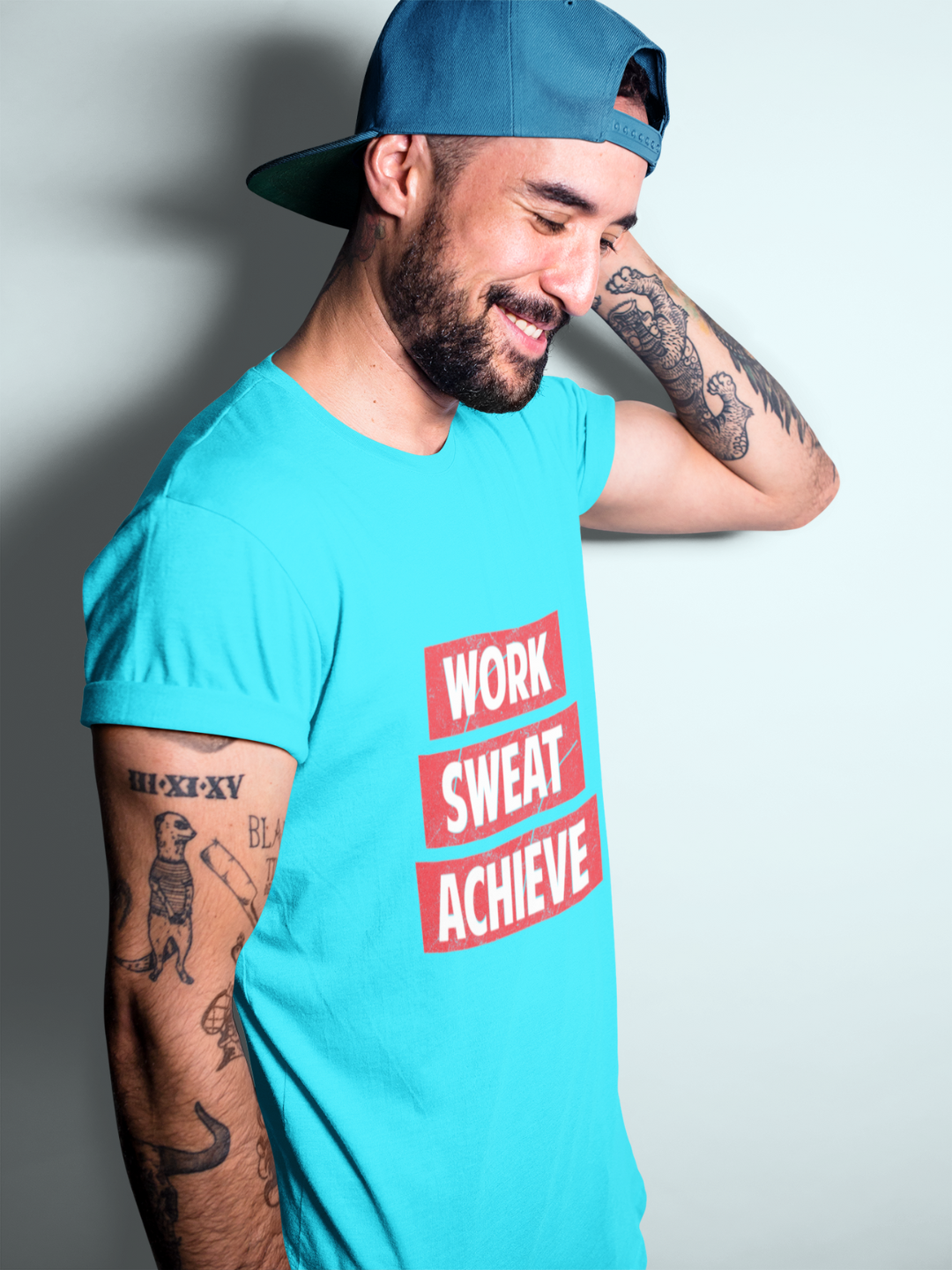 Work Sweat Achieve Men's Printed T-shirt