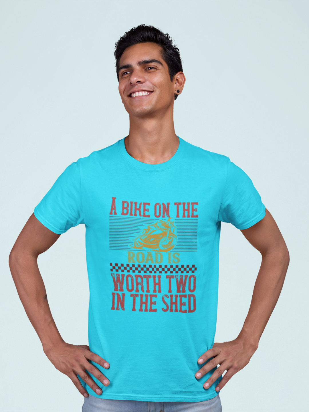 Bike On The Road Men's Tee - Inspirational Graphic