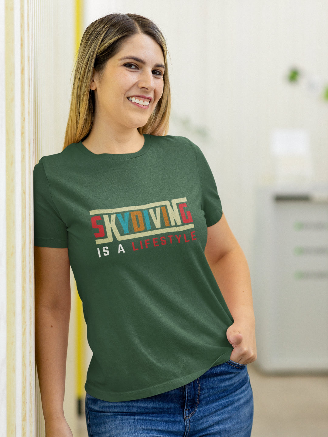 Skydiving Is A Lifestyle Women's Printed T-shirt