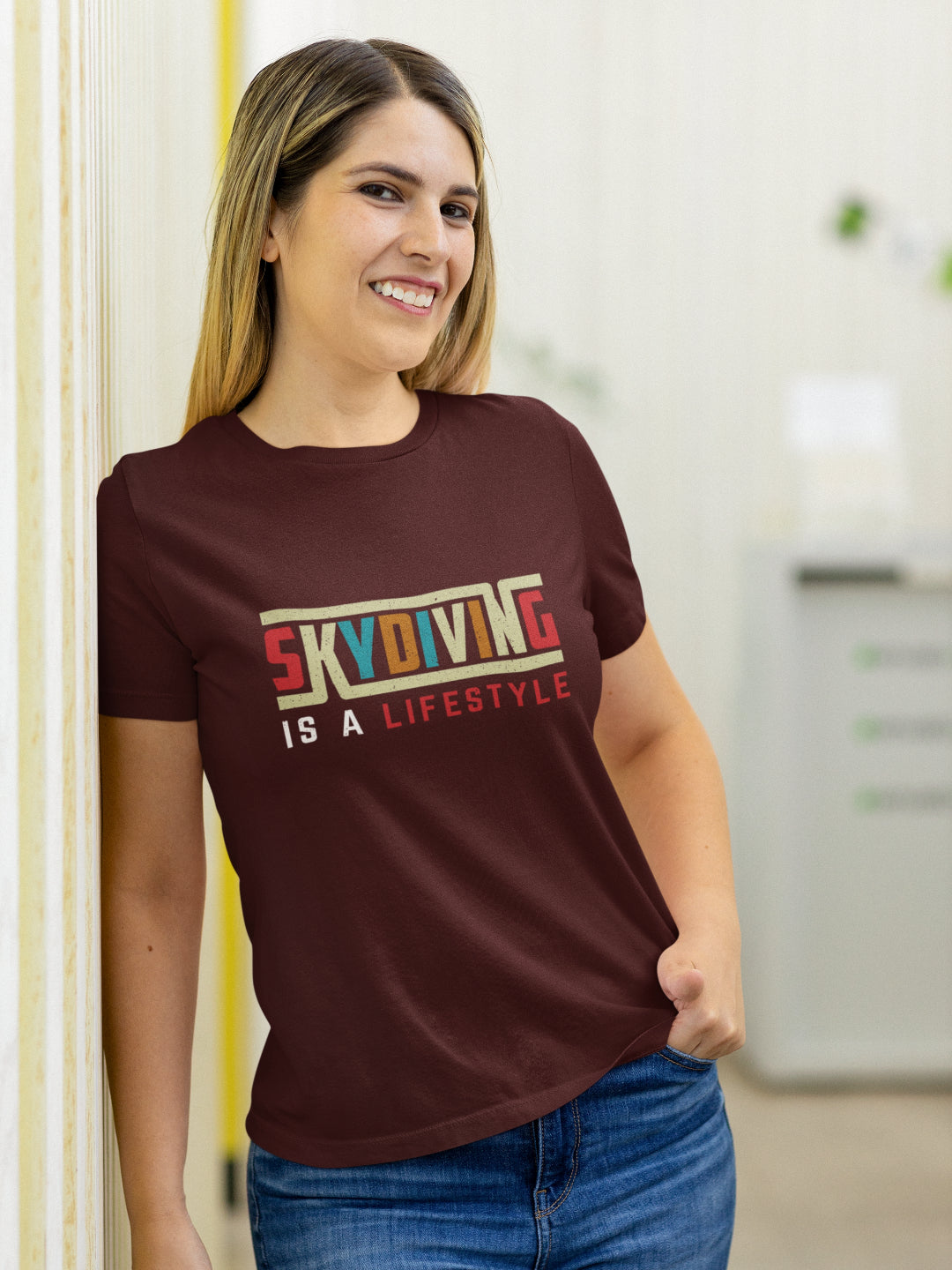 Skydiving Is A Lifestyle Women's Printed T-shirt