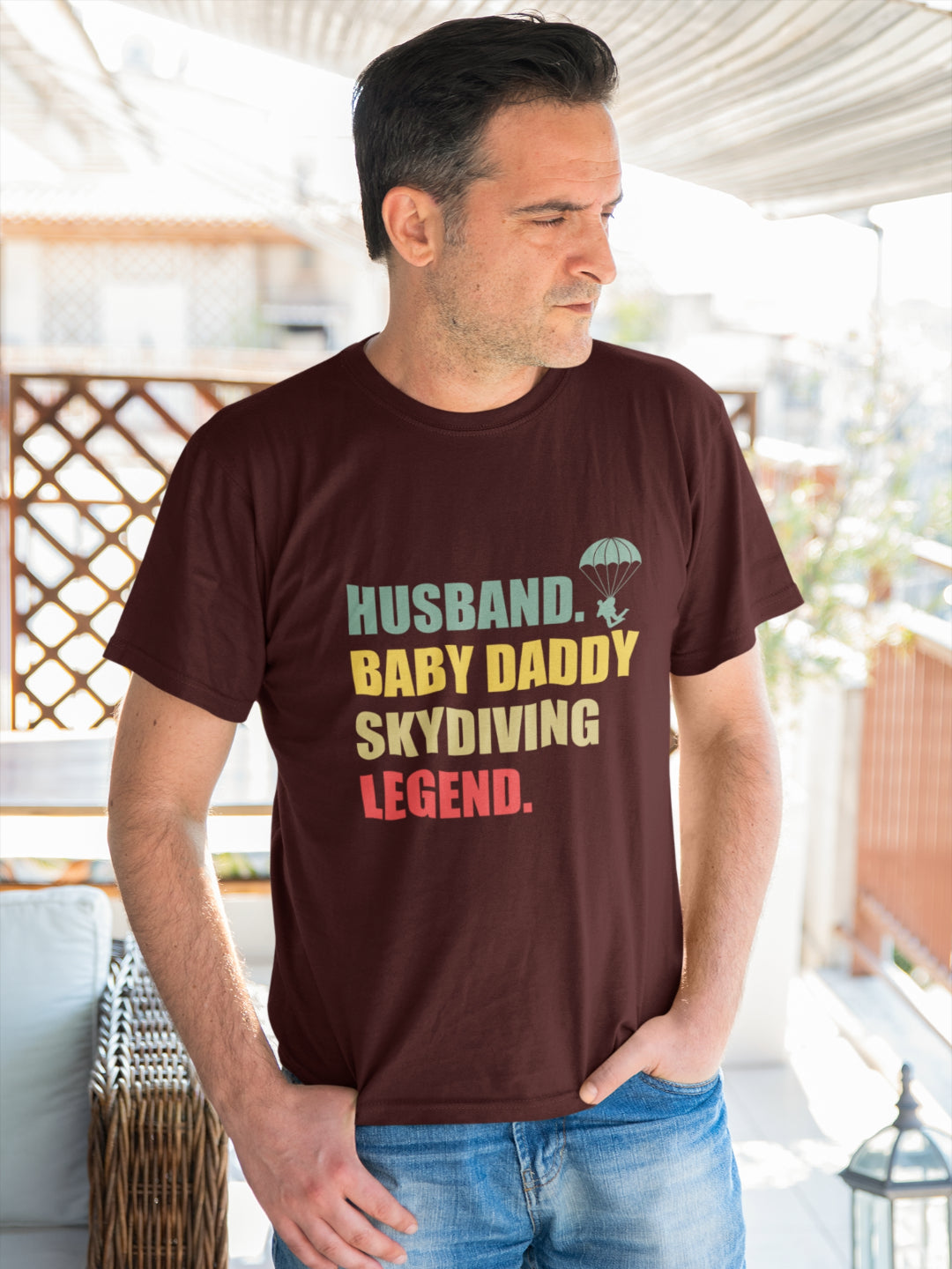 Skydiving Legend Men's Printed T-shirt