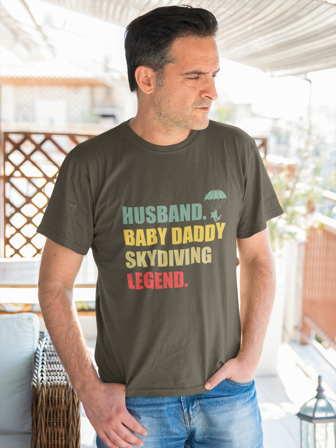 Skydiving Legend Men's Printed T-shirt