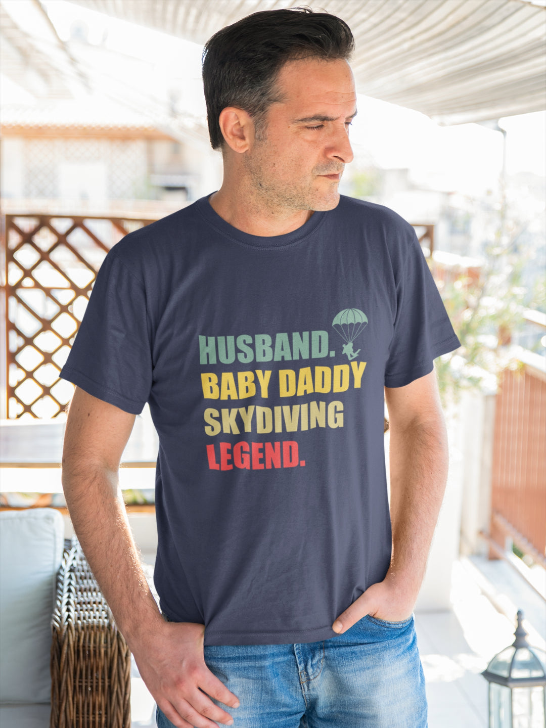 Skydiving Legend Men's Printed T-shirt