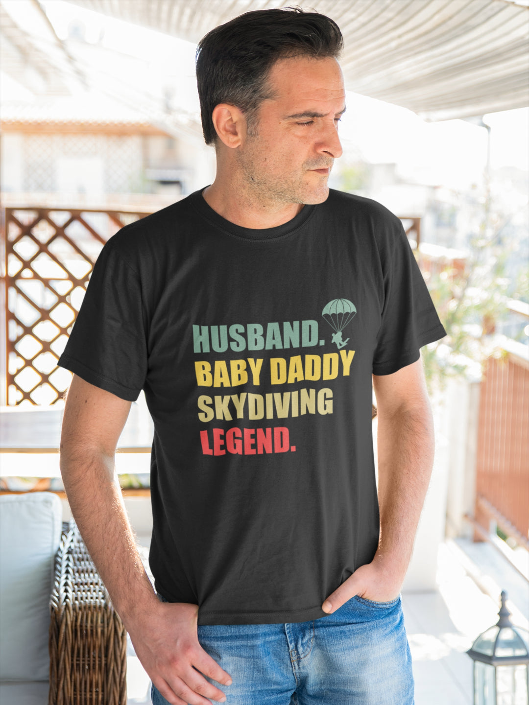 Skydiving Legend Men's Printed T-shirt
