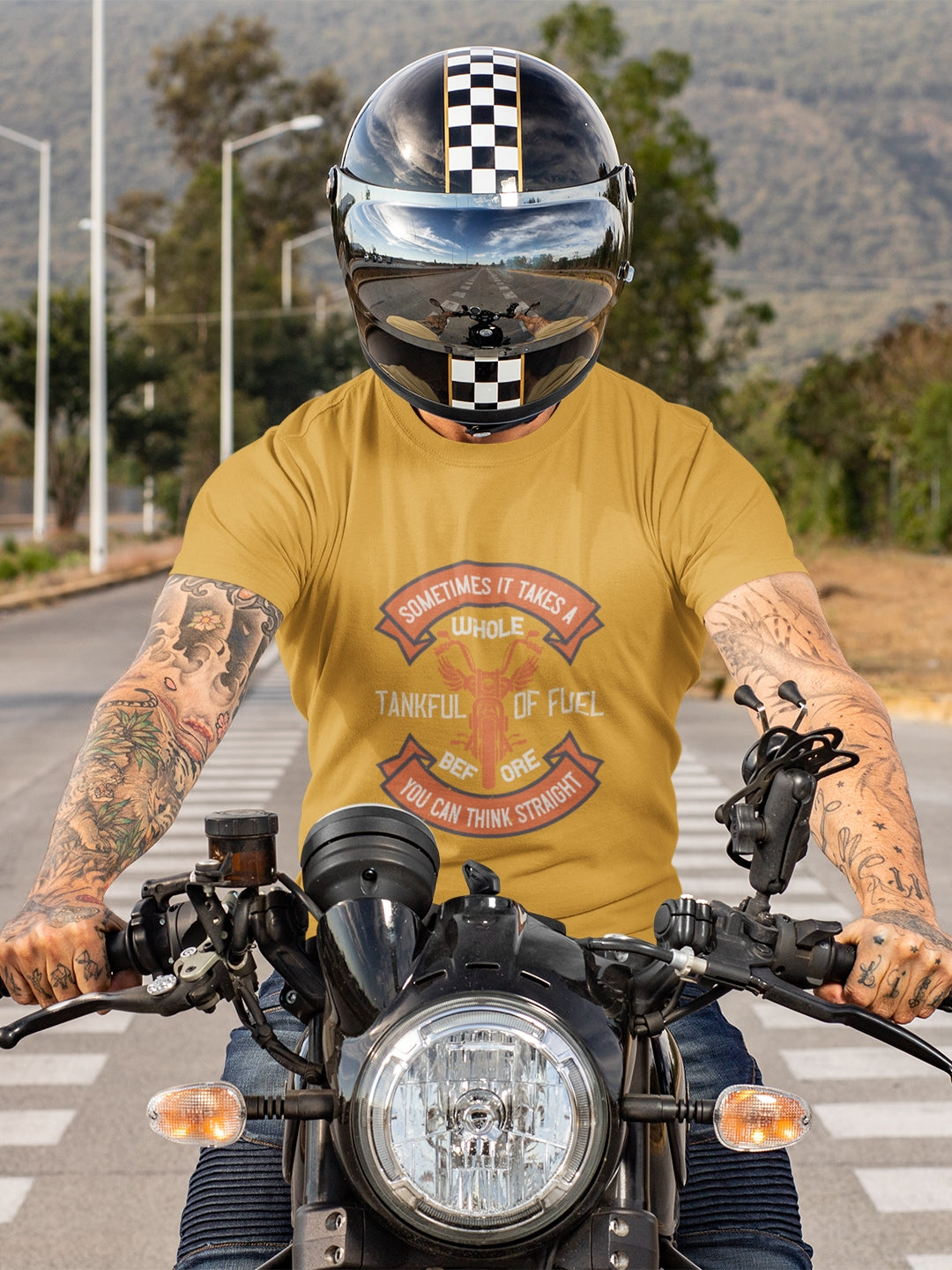 Sometimes It Takes A Whole Tankful Of Fuel Men's Printed T-shirt