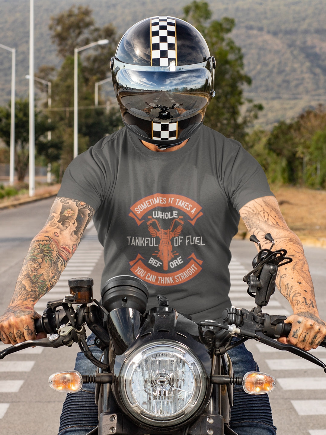 Sometimes It Takes A Whole Tankful Of Fuel Men's Printed T-shirt