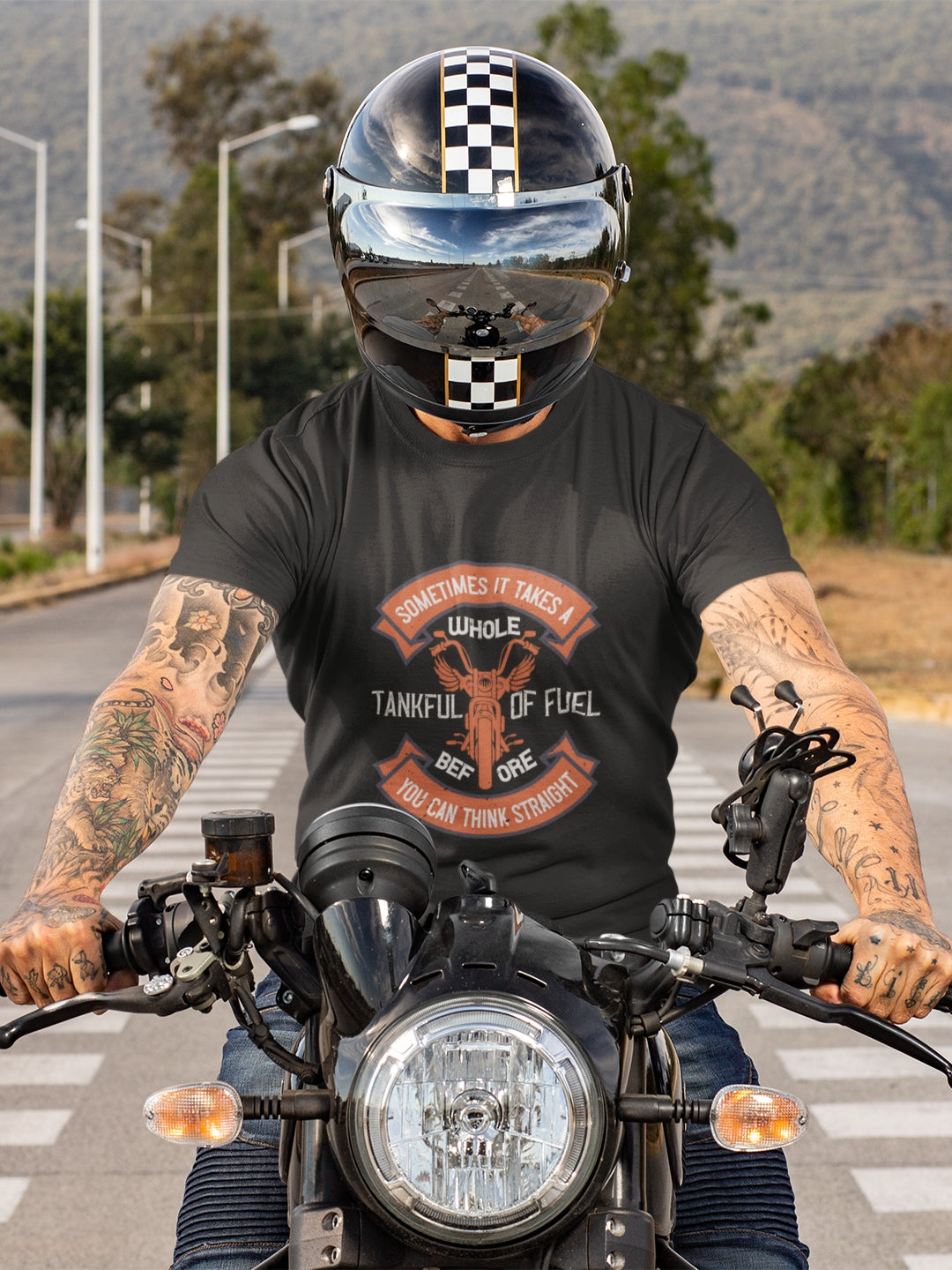 Sometimes It Takes A Whole Tankful Of Fuel Men's Printed T-shirt