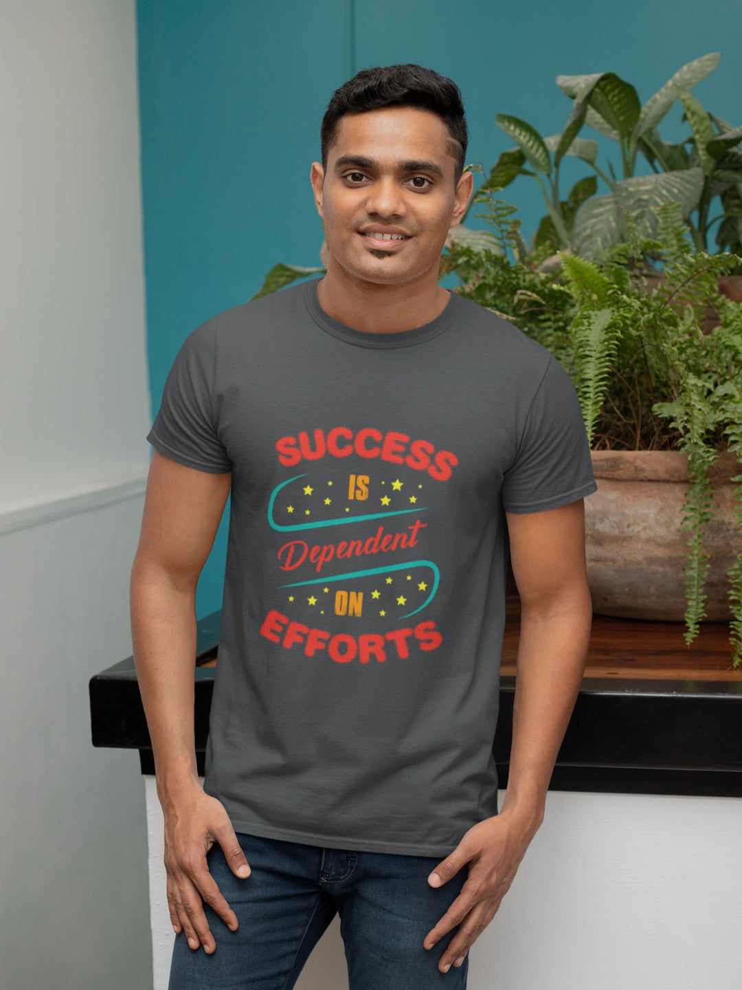 Success Is Dependent On Efforts Men's Printed T-shirt - 